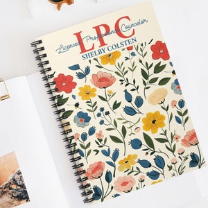 Licensed Professional Counselor Gift, LPC Student Personalized Notebook, New LPC Therapist, Counselor Associate Graduation, LPC Supervisor