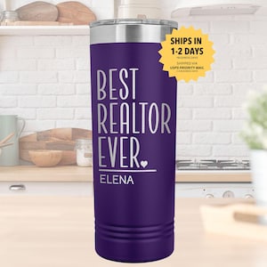 BEST REALTOR EVER Gift Tumbler l For Women and Men, Real Estate, Closing, Housewarming Thank You, Appreciation Gift, Personalized Custom Cup