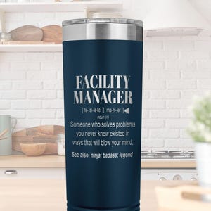 FACILITY MANAGER Becher l Geschenk für Frauen und Männer, Geschenk für Chef, Förderung, Wertschätzung, Ruhestandsgeschenk, personalisierte kundenspezifische Tasse
