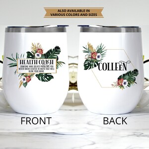 Tazza regalo personalizzata HEALTH COACH per donne l Per compleanno, apprezzamento, Natale, regalo di ringraziamento, tazza da viaggio con nome personalizzato