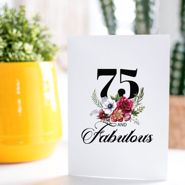 75th Birthday Card - Etsy