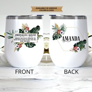 Personalized Administrative Assistant Gift Tumbler For Women l Birthday, Appreciation, Christmas, Thank You Gift, Custom Name Travel Tumbler