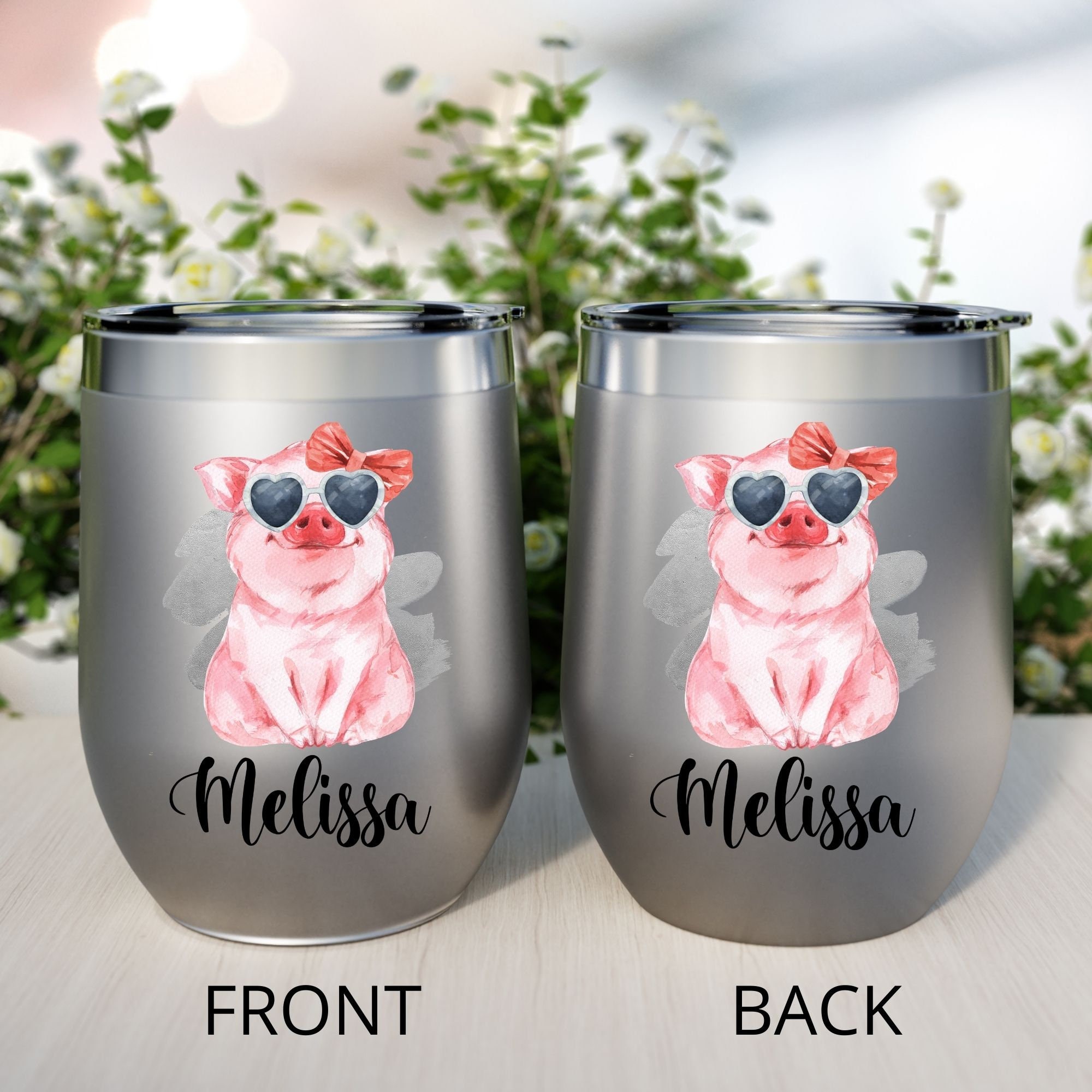 Niedliche Schweine Make-up-Tasche – Baumwolle/Leinen, Wasserabweisend, 23x18 Cm, Perfektes Geschenk