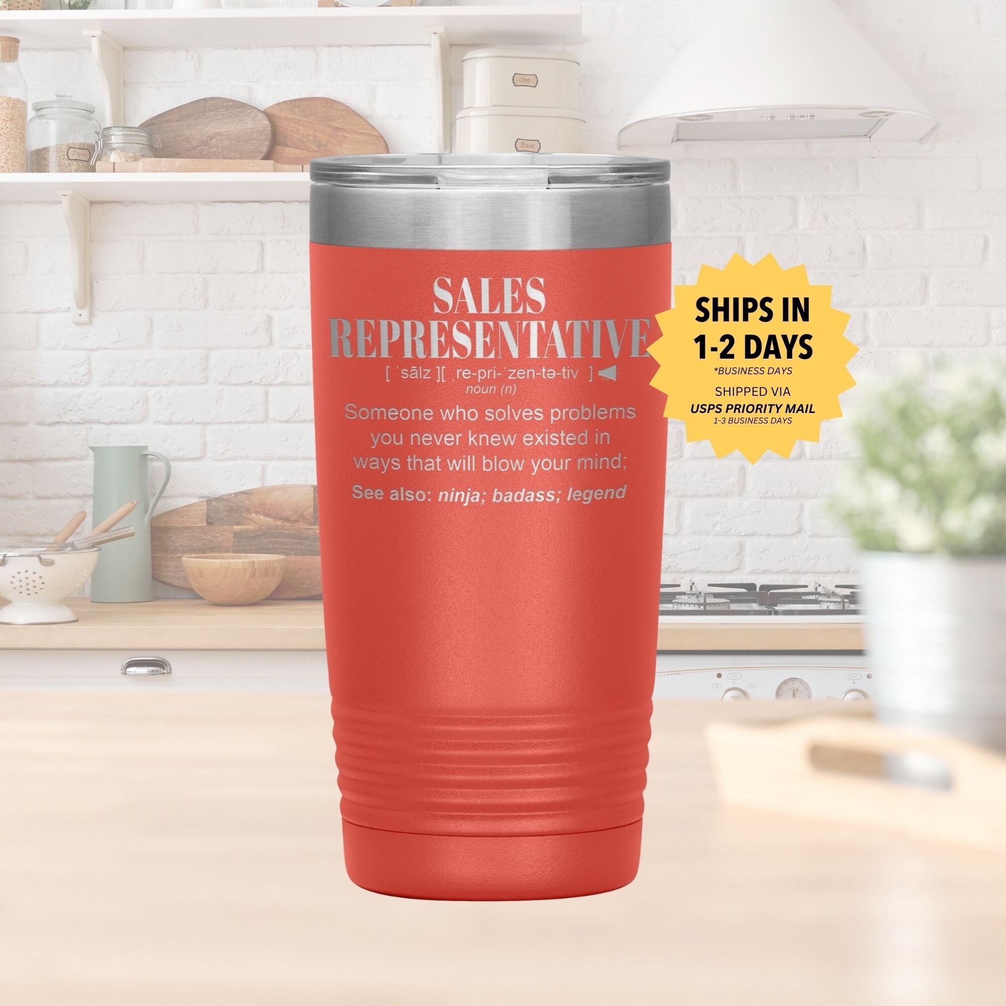 Sales Representative Gift Tumbler l Birthday, Appreciation, Christmas Gifts l Stainless Steel Insulated Laser Engraved l 20oz Tumbler