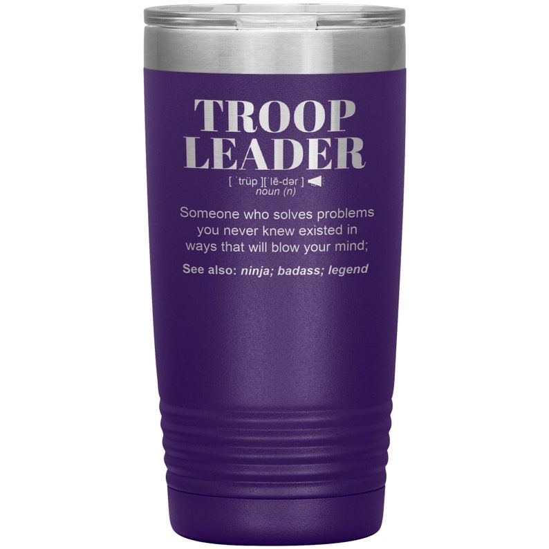 TROOP LEADER Gift Tumbler l Birthday, Appreciation, Christmas Gifts l Stainless Steel Insulated Laser Engraved l In 20 oz tumbler image 10