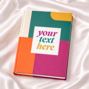 Anpassad textjournal Personlig anteckningsbok - Söt lapptäcke inbunden dagbok, dopamin estetisk färgglad anteckningsbok, monogram namn gåva