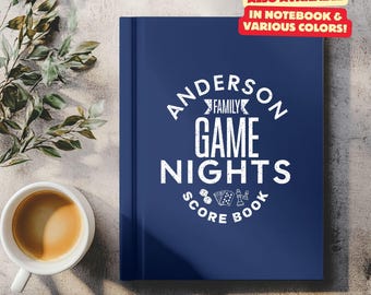 Gamenights Scorekeeping book Score Book Family Gaming Gift for Board Game Lover Custom Wedding Gift Couples Game Night Whole Family Fun Gift
