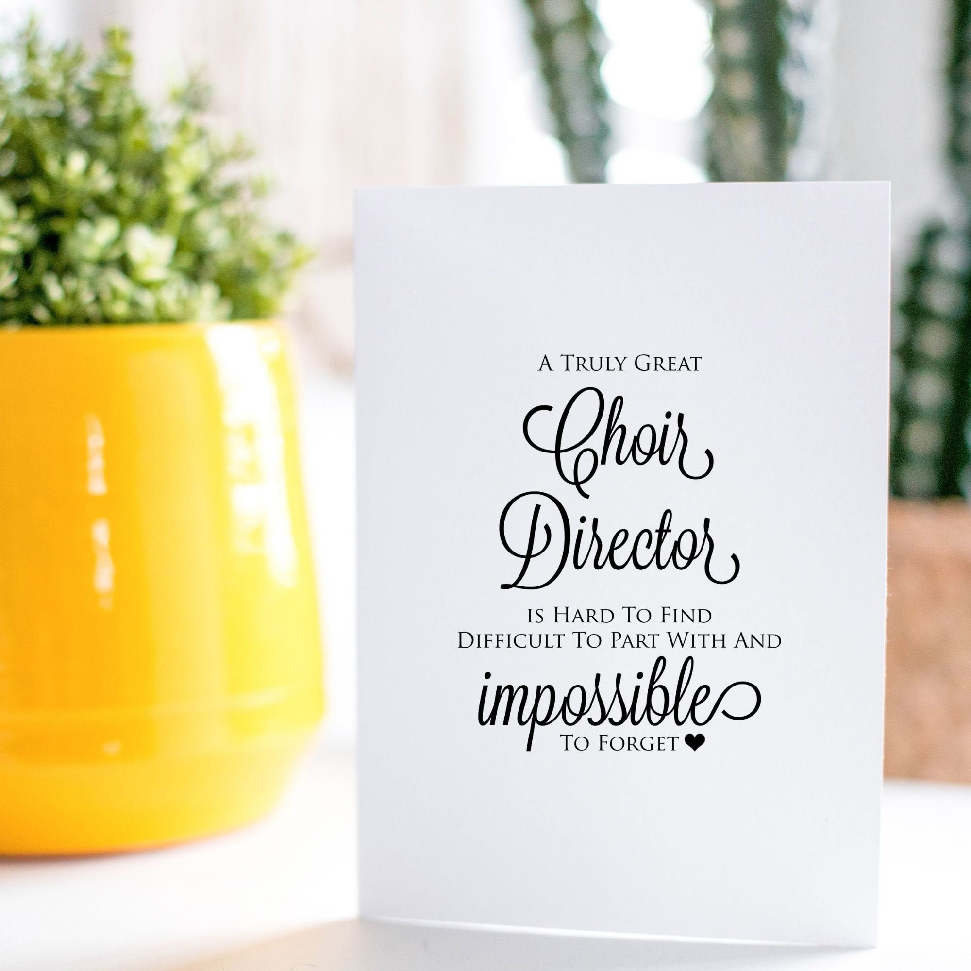 A Truly Great Choir Director Gift Card L for Retirement Going Etsy UK