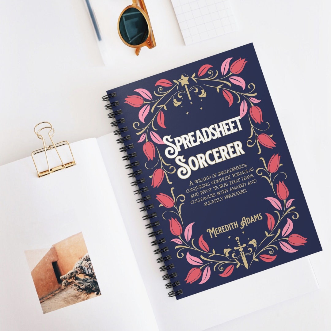 Spreadsheet Sorcerer Funny Office Notebook Coworker Work Wife Lady Boss ...