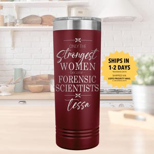 Forensic Science Tumbler Personalized Forensic Scientist Gifts for Women Forensic Science Teacher Travel Mug Pathologist Forensic Psychology