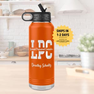 LPC Gift Tumbler Personalized Licensed Professional Counselor Travel Mug LPCC Gift Mental Health Counselor Cup Clinical Counselor Gift Women