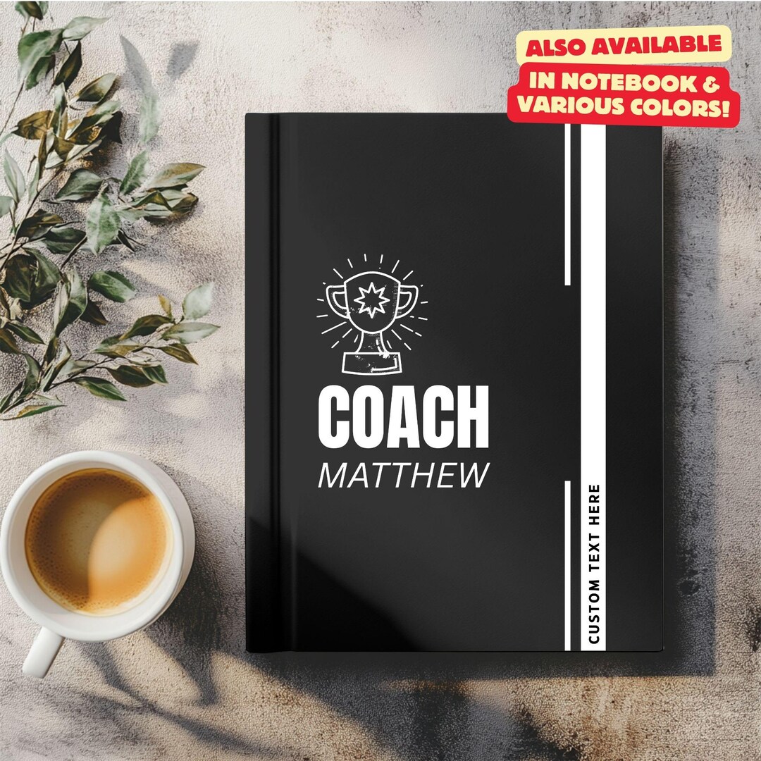 Sports Coach Personalized Notebook, Appreciation Gift for Coaches ...