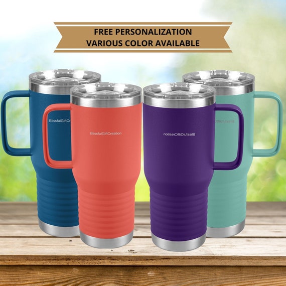 Tazza Termica Incisa / Acciaio Inossidabile Riutilizzabile Da 20 Once / Tazza Da Caff&egrave; Personalizzata / Compagna Di Viaggio Quotidiana Perfetta / Idea Regalo Su Misura - Italia