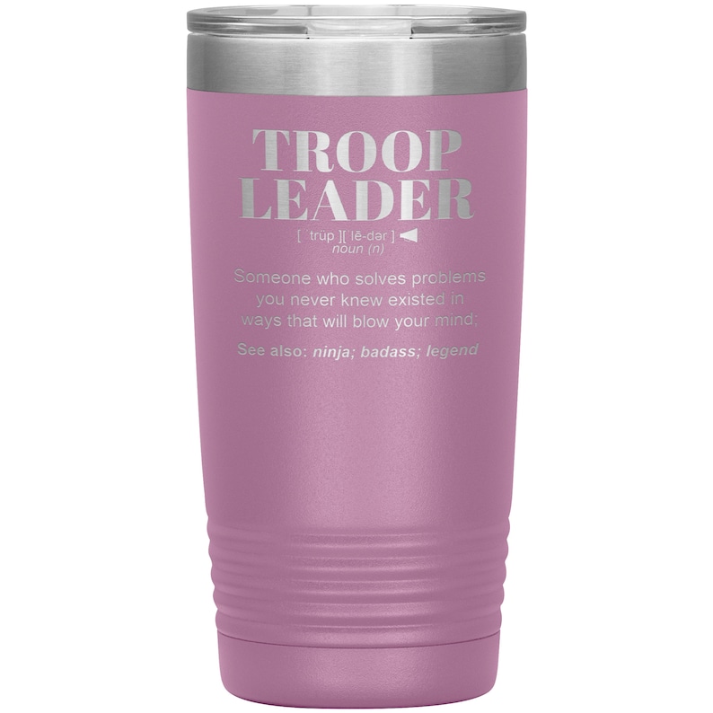 TROOP LEADER Gift Tumbler l Birthday, Appreciation, Christmas Gifts l Stainless Steel Insulated Laser Engraved l In 20 oz tumbler image 8
