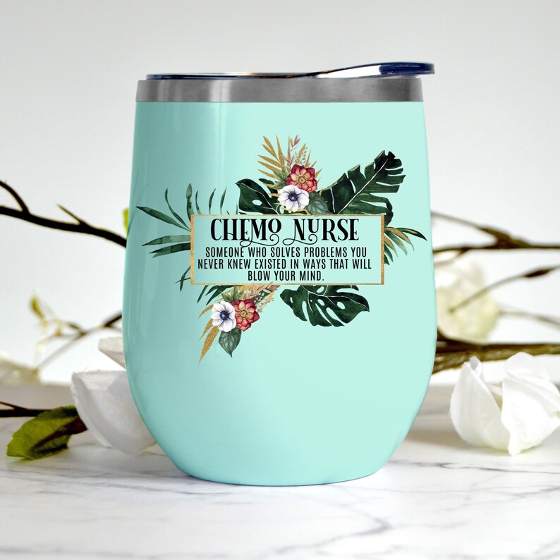 Personalized Chemo Nurse Funny Gift Tumbler For Women l For Birthday Thank You Gift Christmas Custom Name Travel Tumbler Appreciation