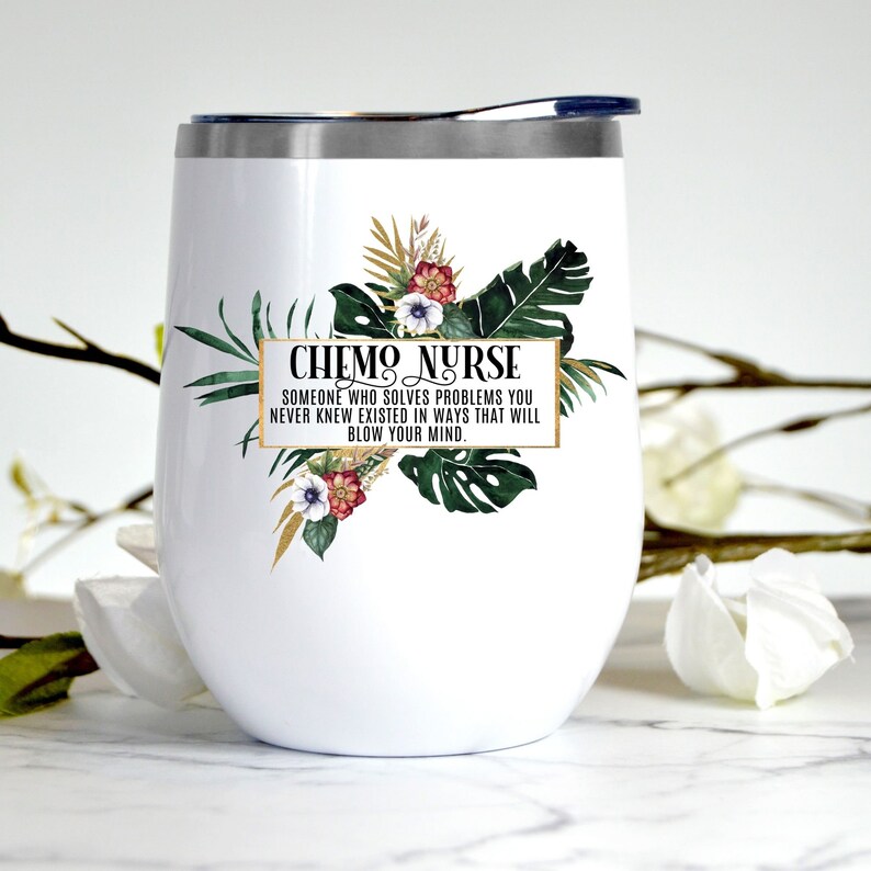 Personalized Chemo Nurse Funny Gift Tumbler For Women l For Birthday Thank You Gift Christmas Custom Name Travel Tumbler Appreciation