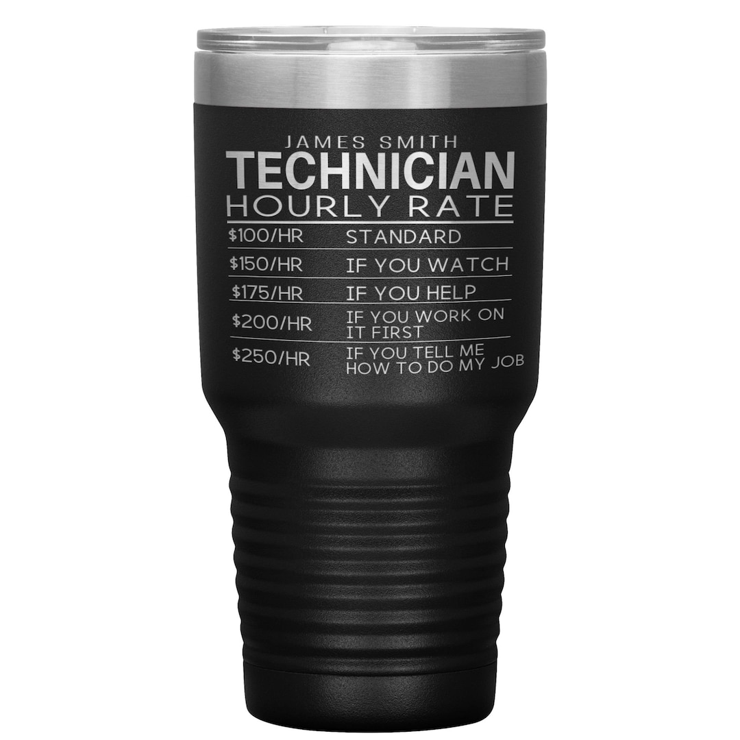 Technician Gift Tumbler for Men Personalized Travel Mug for Him King of ...