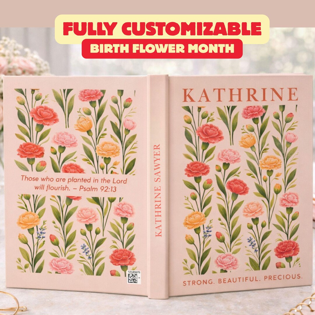 Personalized Birth Flower Name Journal – Mothers Day Gift for New Mom ...