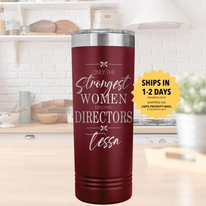 DIRECTORS Gifts l Skinny Tumbler for Her, Women l Choir, Band, IT Director Thank you, Birthday Gift Insulated, Stainless Steel Cup