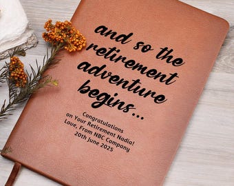 Happy Retirement Personalized Journal, Retiring Gift Employee, Goodbye Boss Retired Coworker Notebook for Her, Good Luck Manager Leaving Job