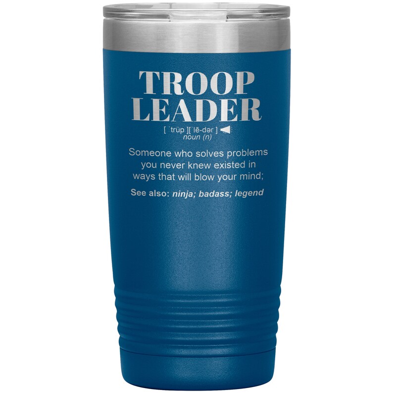 TROOP LEADER Gift Tumbler l Birthday, Appreciation, Christmas Gifts l Stainless Steel Insulated Laser Engraved l In 20 oz tumbler image 6