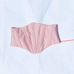 Peach Underbust Corset Belt  hot pink Corset Size inclusive under bust corset belt custom made corset belt waist cincher