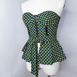 Haut bustier en pagne best sale