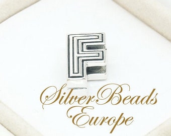 Pandora Alphabet Letter F Clip, Initial, Symbol, Reflexions Charm, Sterling Silver 925 Jewellery, Hallmark, NEW - 798202