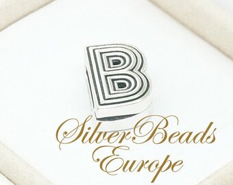 Pandora Alphabet Letter B Clip, Initial, Symbol, Reflexions Charm, Sterling Silver 925 Jewellery, Hallmark, NEW - 798198
