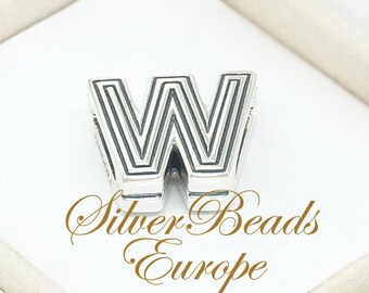 Pandora Alphabet Letter W Clip, Initial, Symbol, Reflexions Charm, Sterling Silver 925 Jewellery, Hallmark, NEW - 798219