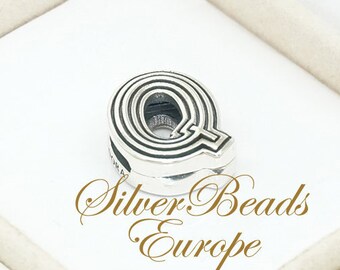 Pandora Alphabet Letter Q Clip, Initial, Symbol, Reflexions Charm, Sterling Silver 925 Jewellery, Hallmark, NEW - 798213