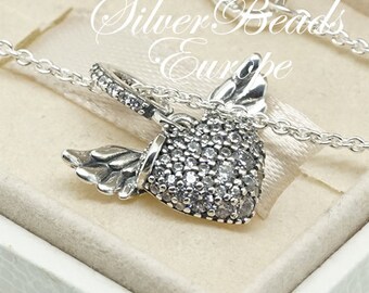 Pandora Sparkling Pave Heart Angel 