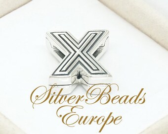 Pandora Alphabet Letter X Clip, Initial, Symbol, Reflexions Charm, Sterling Silver 925 Jewellery, Hallmark, NEW - 798220