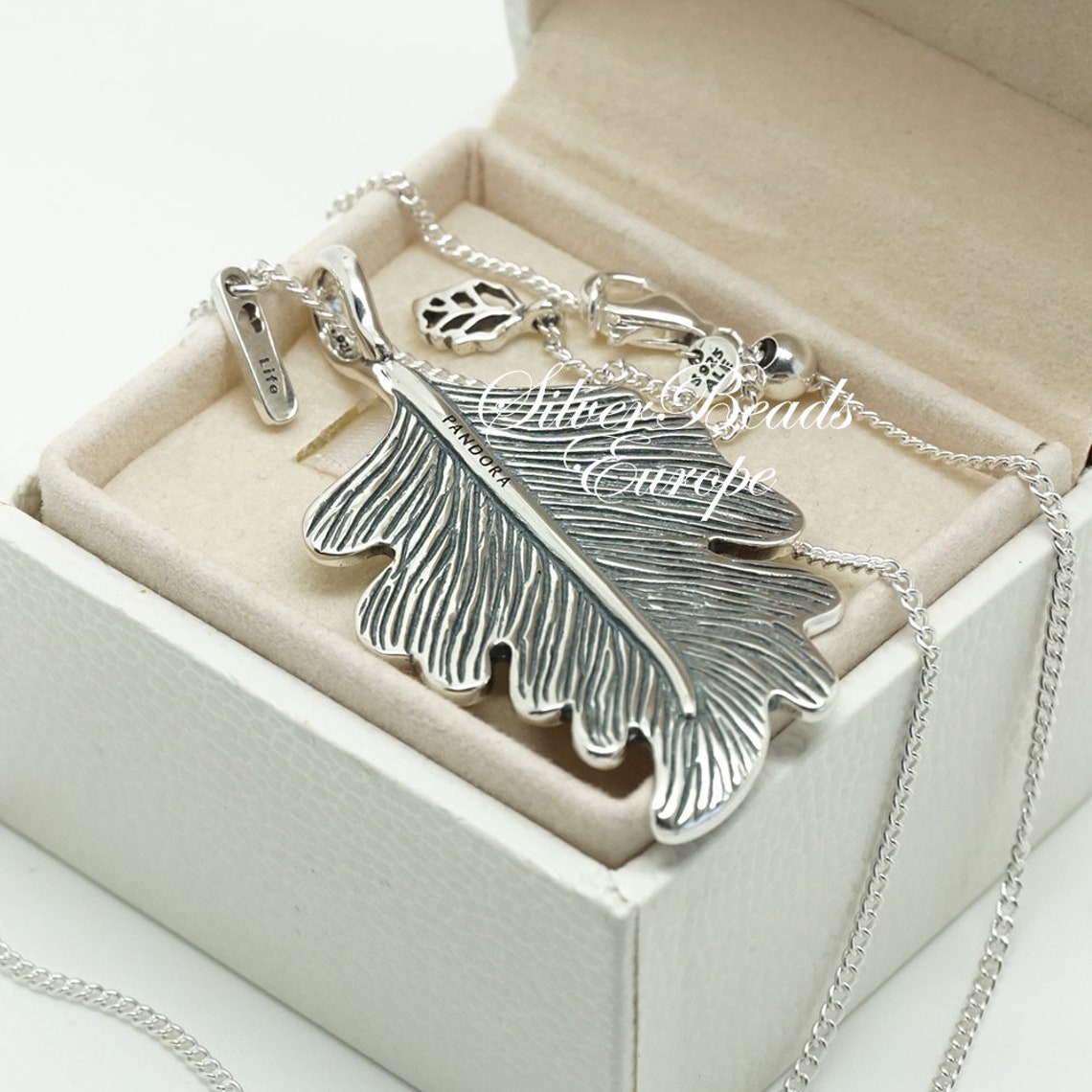 Pandora oak leaf necklace Clearance