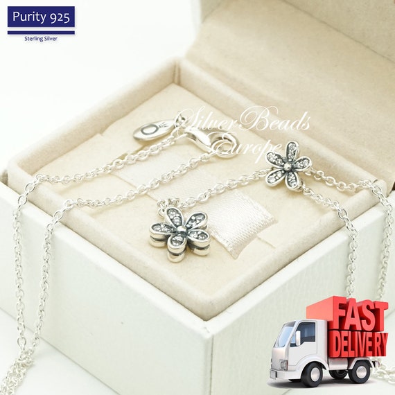 Pandora Dazzling Daisies Necklace Clear CZ 590540CZ 50 Cm Chain