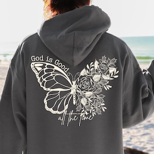 God is Always Good Hoodie God is Good All the Time Hooded Sweatshirt Womensclothing Armor of God Walk in Faith Sweater Bible Verse Sweater