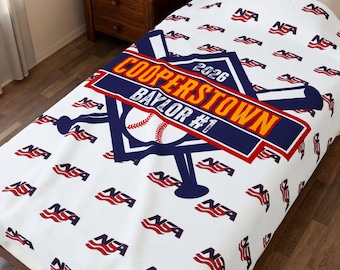 NSA Team Logo Velveteen Blanket Baseball Tournament Plush Super Soft Blanket