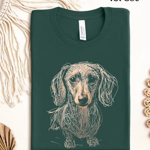 Dachshund Clothes Dachshund Shirt Soft Daschund Shirt Scribble Dachshund Art Tee Womensclothing Gift for Weiner Dog Lover Daschund Gifts Forest
