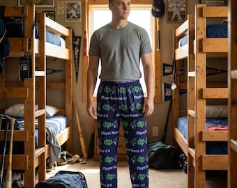 Custom Logo Player Team Sports Pajama Pants Personalized Lounge Pants Youth and Adult Custom Colors Gorilla Kings