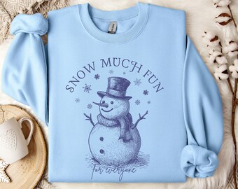 Snowman Vintage Winter Scene Sweatshirt Holiday Folklore Cozy Christmas Pullover Woodland Snowman Sweater Winter Wonderland Sweatshirt