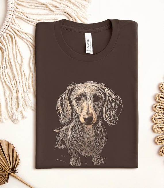 Dachshund Clothes Dachshund Shirt Soft Daschund Shirt Scribble Dachshund Art Tee Womensclothing Gift for Weiner Dog Lover Daschund Gifts