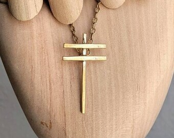 Sterling Silver Frightened Rabbit 2 Bar Cross - Etsy