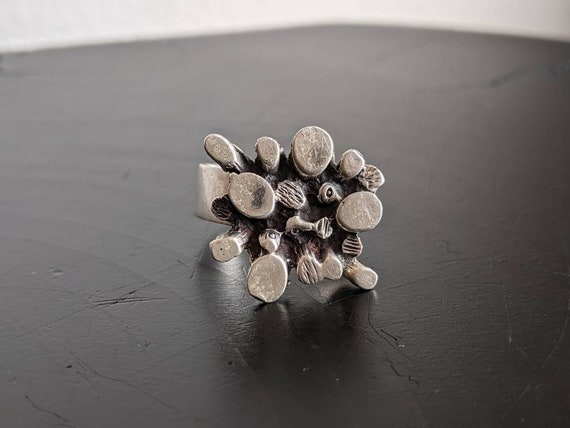 Sterling Silver Brutalist Ring