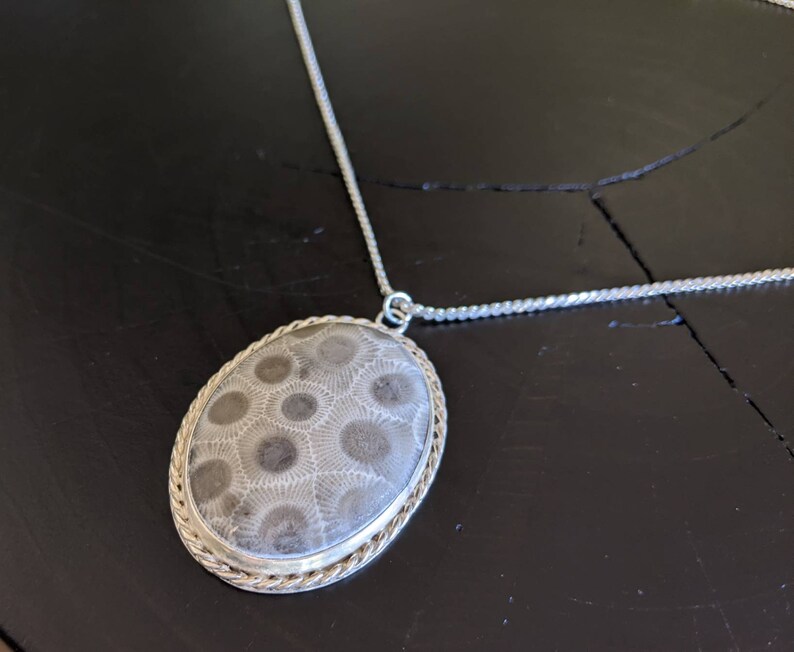 Vintage Agatized Fossil Coral Necklace