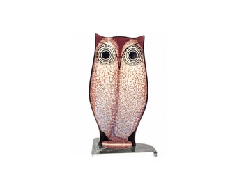 Rare Vintage Crackle Abraham Palatnik Lucite Owl