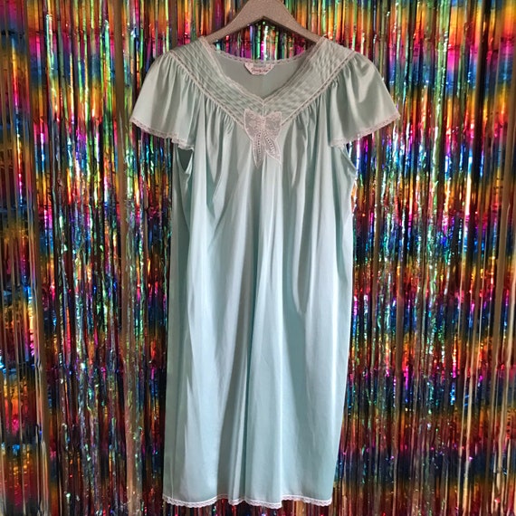 60’s Vanity Fair Baby Blue Nightgown - image 2