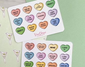 GOT7 Stickers | GOT7 Conversation Heart Stickers - IGOT7, Ahgase, GOT7 Valentine, GOT7 Songs, GOT7 Forever, GOT7 Fan Gift, Kpop fan gift