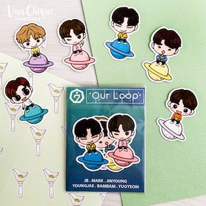 GOT7 Stickers | Gotoon Love Loop/Our Loop Japan Die-Cut Weatherproof Stickers Set/Pack - FREE Photo and Sticker with each purchase - IGOT7