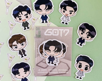 GOT7 Stickers | Gotoon Call My Name / YCMN Die-Cut Weatherproof Stickers Set/Pack - FREE Photo & Sticker with each purchase - IGOT7, Ahgase