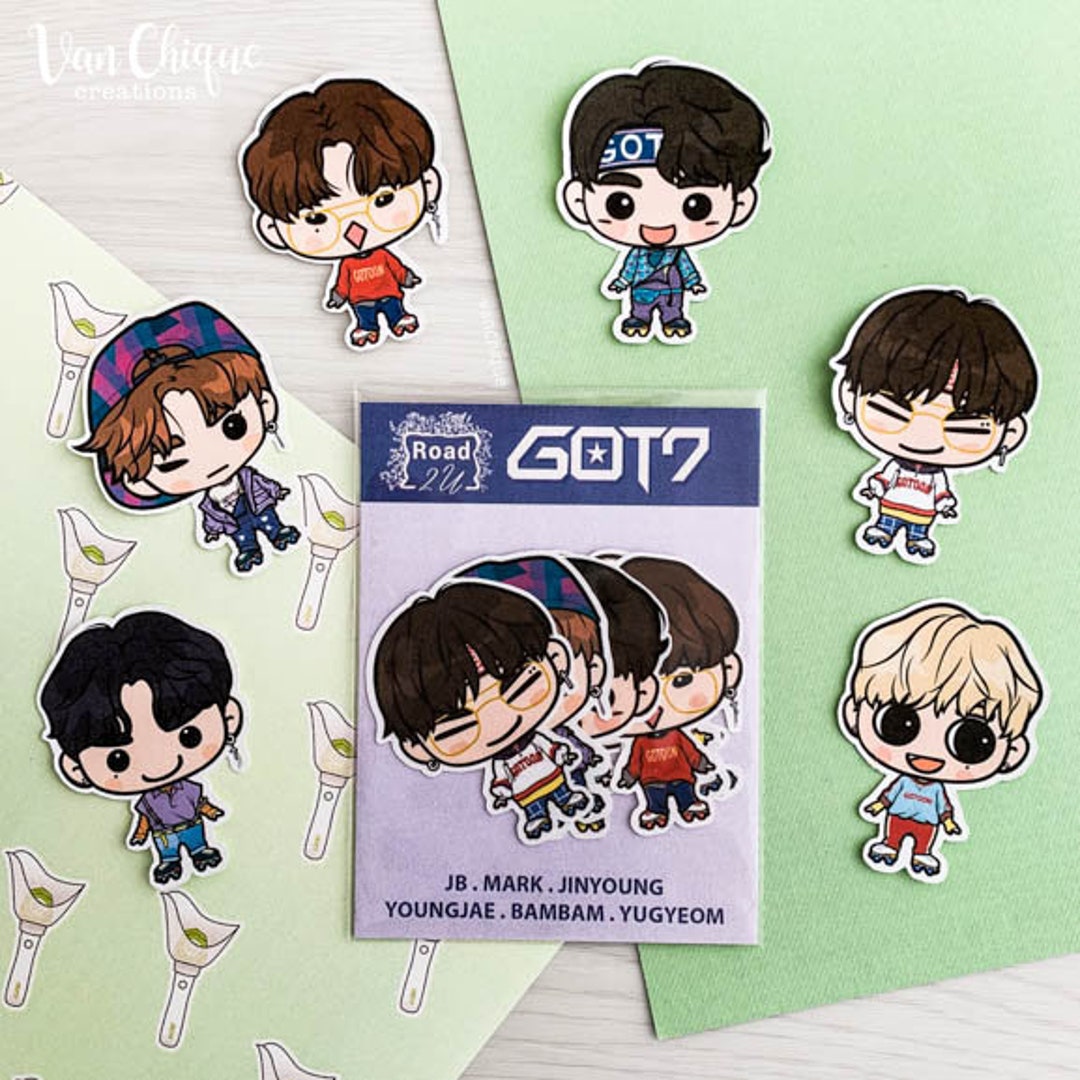 Gotg Sticker GOT7 Stickers | Gotoon Road2u Japan Die-cut Weatherproof Stickers Set ...